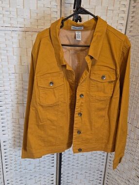 Jessica London Mustard Jean Jacket